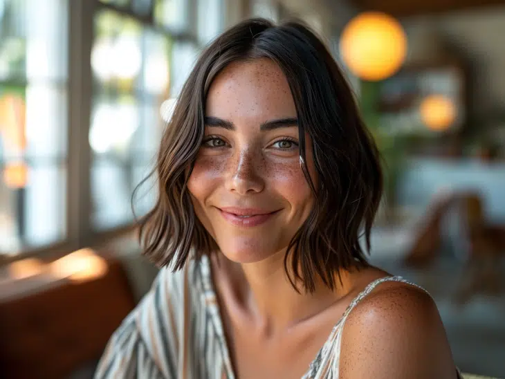 Coupe carré et frange rideau : tendances capillaires pour un look chic