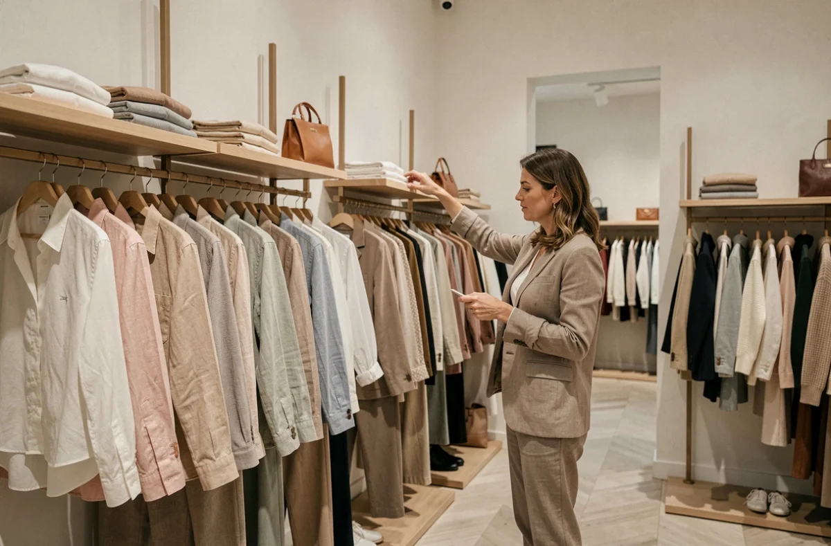 Intérieur du Comptoir des Cotonniers à Bourg-en-Bresse avec prêt-à-porter féminin