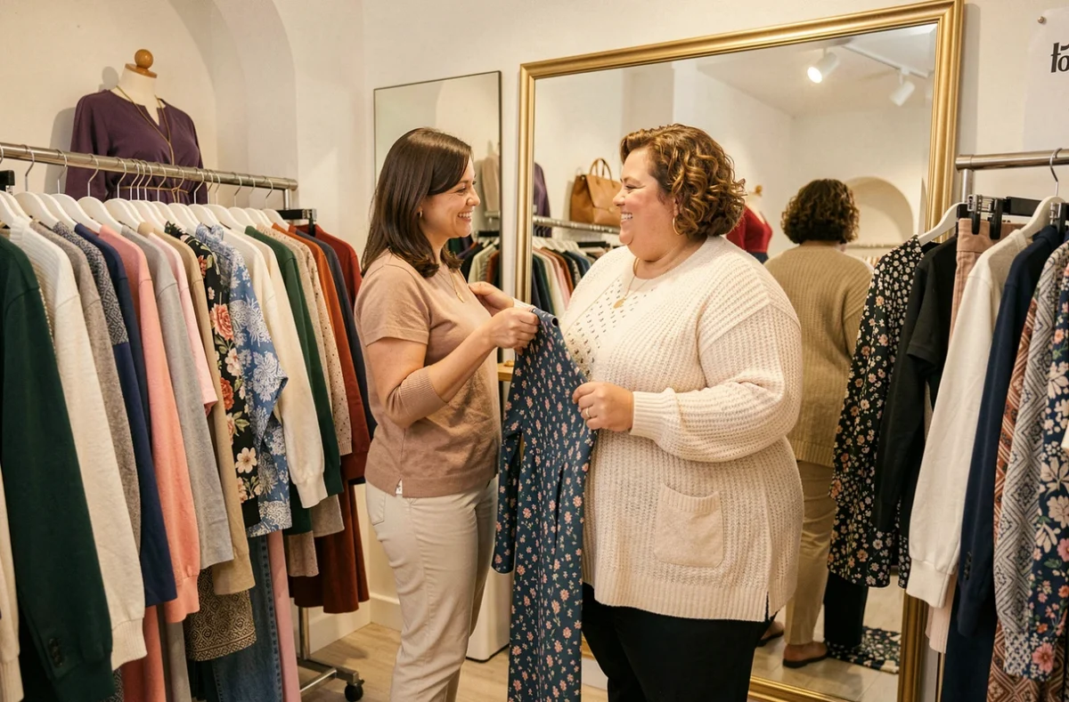 Boutique inclusive Mondemode avec vêtements féminins du 36 au 56